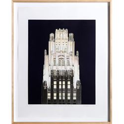 Richard Haas, American Radiator Building (Blue), Etching