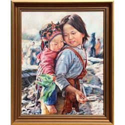 Wai Ming, Let's go to the Market, Oil Painting