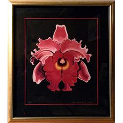 Lowell Blair Nesbitt, Red Orchid, Serigraph