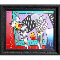 Peter Max, Timeline Dega Man, Oil Painting