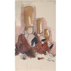 Claes Oldenburg, Fagends Carved in Rock, Fagend Canyon, Offset Lithograph