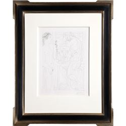 Pablo Picasso, Nude Model and Sculptures, Etching