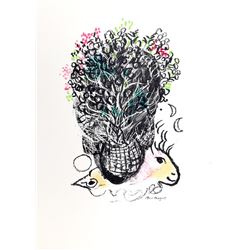 Marc Chagall, Bouquet pour Fernand, Lithograph