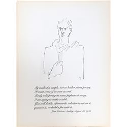 Jean Cocteau, Self Portrait, Etching