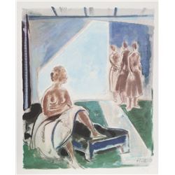 Joseph Floch, Dancer in Repose, Lithograph