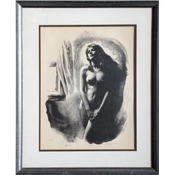 Sandu Liberman, Nude, Lithograph