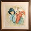 Image 1 : Mary Vickers, Portrait of Two Children, Lithograph