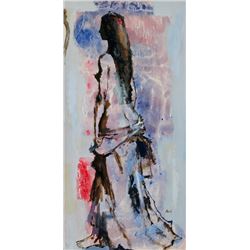 Lou Zansky, Standing Nude, Oil Painting