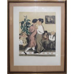 Raphael Soyer, Dancing Lesson, Lithograph