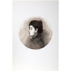 Raphael Soyer, Profile of a Woman, Aquatint Etching