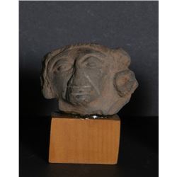 Pre-Columbian Artifact, Possibly Zapotec Head Fragment, Terra Cotta