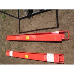 Pair of 6ft fork extensions for skidloader -New