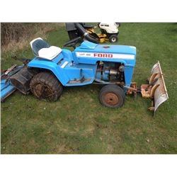 Ford LGT125 tractor w/deck/tiller/push blade