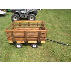 Homemade pull-behind garden cart