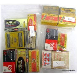 ASSORTED 22 CAL AMMO AND VINTAGE BOXES