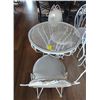 Image 1 : White Iron Patio Set w/2 Chairs