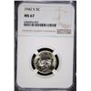 Image 1 : 1942-S JEFFERSON NICKEL, NGC MS-67  RARE!