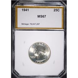 1941 WASHINGTON QUARTER, PCI SUPERB BU+
