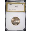 Image 1 : 1942 WASHINGTON QUARTER, PCI SUPERB BU+