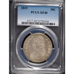 1819 BUST HALF DOLLAR, PCGS XF-40   NICE COIN