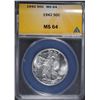 Image 1 : 1942 WALKING LIBERTY HALF DOLLAR, ANACS MS-64