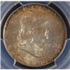 Image 2 : 1952-D FRANKLIN HALF DOLLAR, PCGS MS-65 FBL  COLOR!