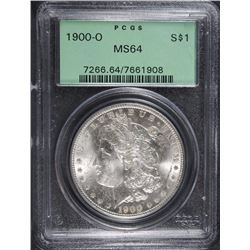 1900-O MORGAN SILVER DOLLAR, PCGS MS-64  GREEN LABEL