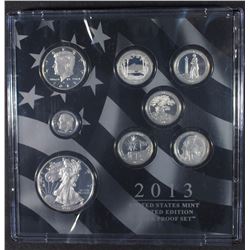 2013 US Mint Limited Edition Silver Proof Set, 8 Silver Coins, Mint Pkg & COA