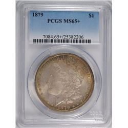 1879 MORGAN SILVER DOLLAR, PCGS MS-65+