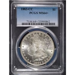 1883-CC  MORGAN SILVER DOLLAR, PCGS MS-64+