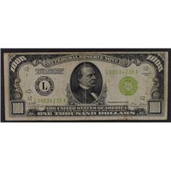 1928 $1000 FEDERAL RESERVE NOTE VF