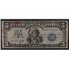 Image 1 : 1899 $5 SILVER CERTIFICATE INDIAN CHIEF SMALL PINHOLE