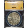 Image 1 : 1881-S MORGAN SILVER DOLLAR, ANACS  MS-62