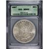 Image 1 : 1887 MORGAN SILVER DOLLAR, ICG MS-63