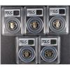Image 2 : 1999 S SILVER PROOF QUARTER SET 5 COINS - ALL PCGS PR69DCAM !