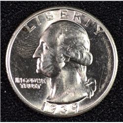 1939-S WASHINGTON QUARTER SUPERB GEM BU