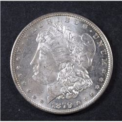 1879-S MORGAN SILVER DOLLAR, CHOICE BU  FLASHY!