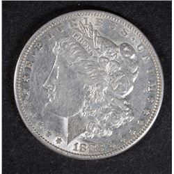 1883-S MORGAN SILVER DOLLAR, AU+  KEY DATE