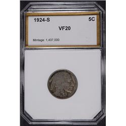1924-S BUFFALO NICKEL PCI VF