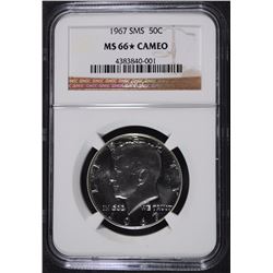 1967 SMS KENNEDY HALF DOLLAR, NGC MS-66* ( STAR )  CAMEO