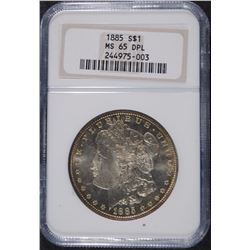 1885 MORGAN SILVER DOLLAR, NGC MS-65  DPL  SUPER COIN