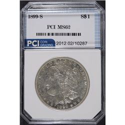 1899-S MORGAN SILVER DOLLAR, PCI CHOICE BU