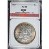 Image 1 : 1901 MORGAN SILVER DOLLAR, AGP AU/BU  RIM TONING