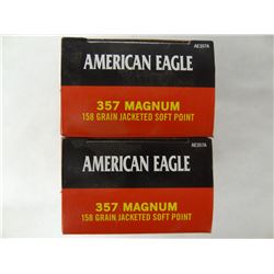 100 American Eagle 357 Mag 158 gr JSP