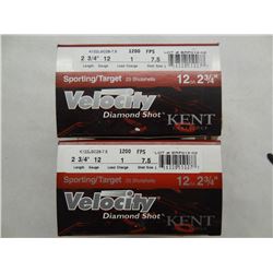 50 Kent 12GA 2 3/4in 1 load, 7.5 shot 1200 fps