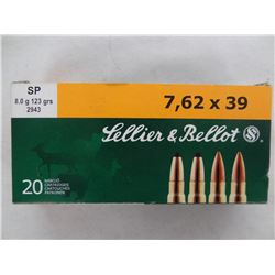 20 Sellier & Bellot 7.62x39 123 gr JSP