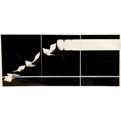 Lennart Nystrom, Paper Peeling (Triptych), Three Silkscreens