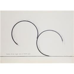 Bernar Venet, Position of Two Major Arcs, 257.5 Degrees, Screenprint