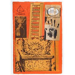 Joe Tilson, Giant Wooden Egg, Silkscreen and Collage