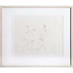 Leonor Fini, Six Nudes, Etching